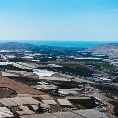 Vista Valle de Azapa hacia borde costero, region de Arica y Parinacota